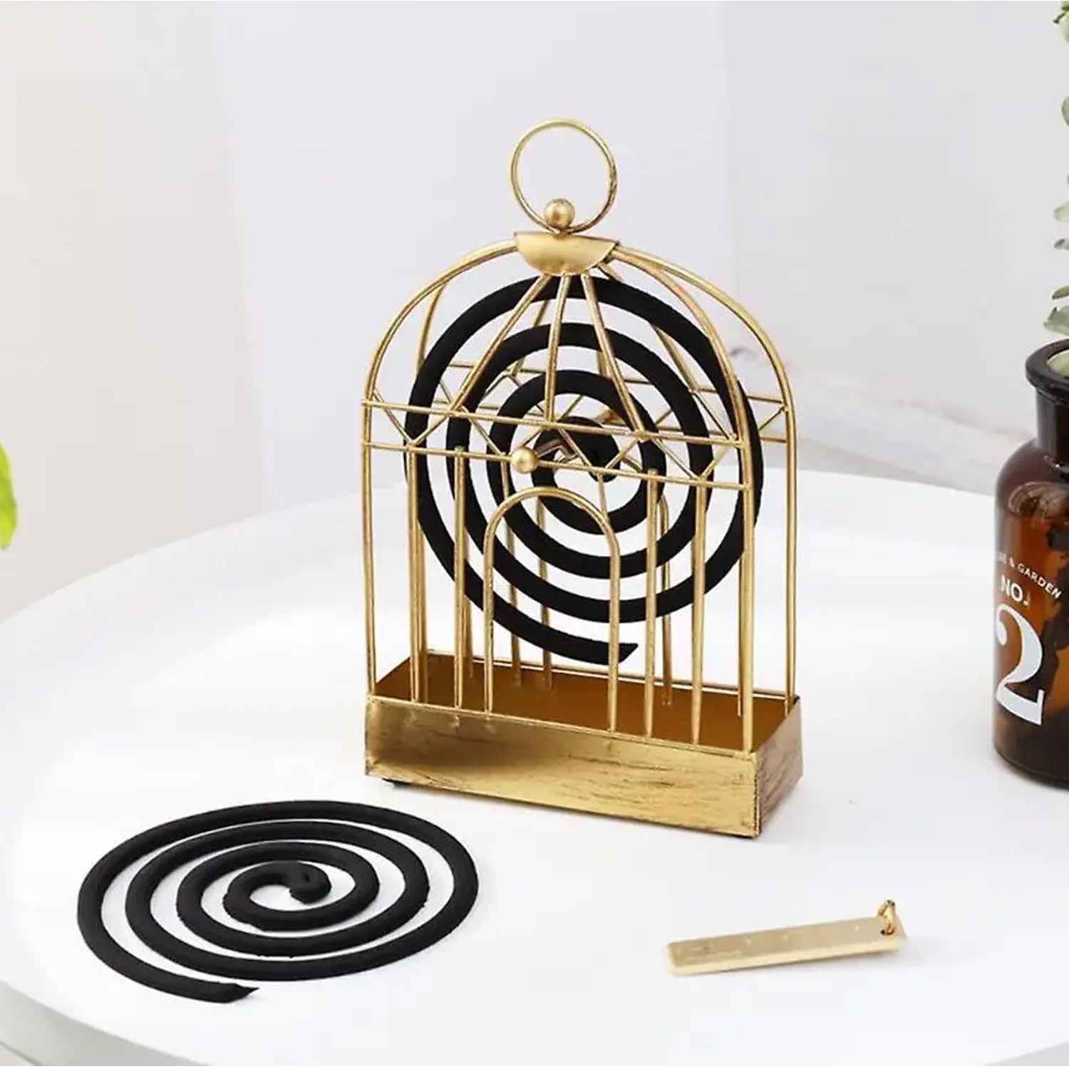 7395 Mosquito Coil Holder, Vintage Style Durable Household Mosquito Stand for Office Home DeoDap 7395 Mosquito Coil Holder, Vintage Style Durable Household Mosquito Stand for Office Home DeoDap